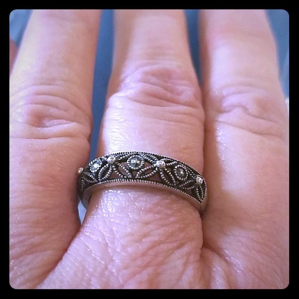 Vintage Filigree Sterling Silver Ring